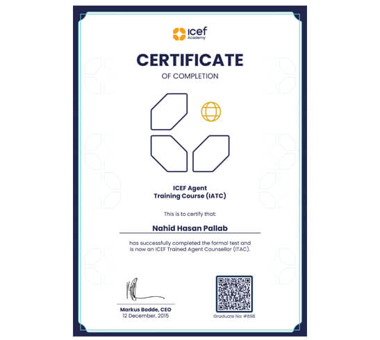 ICEF Certificate - NHP